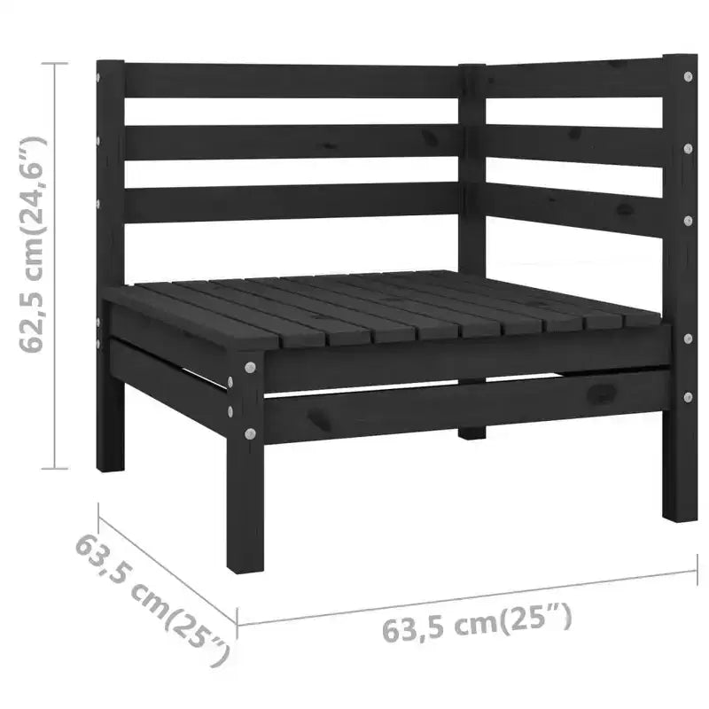 vidaXL Salon de jardin miel Bois de pin massif Moyen Modulable