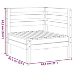 vidaXL Salon de jardin miel Bois de pin massif Moyen Modulable