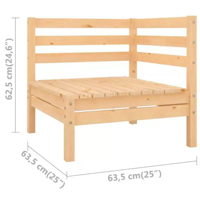 vidaXL Salon de jardin miel Bois de pin massif Moyen Modulable