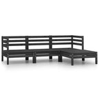 vidaXL Salon de jardin miel Bois de pin massif Moyen Modulable