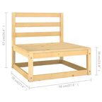 vidaXL Salon de jardin canapé extérieur avec coussins Bois massif