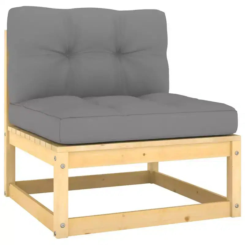vidaXL Salon de jardin canapé extérieur avec coussins Bois massif