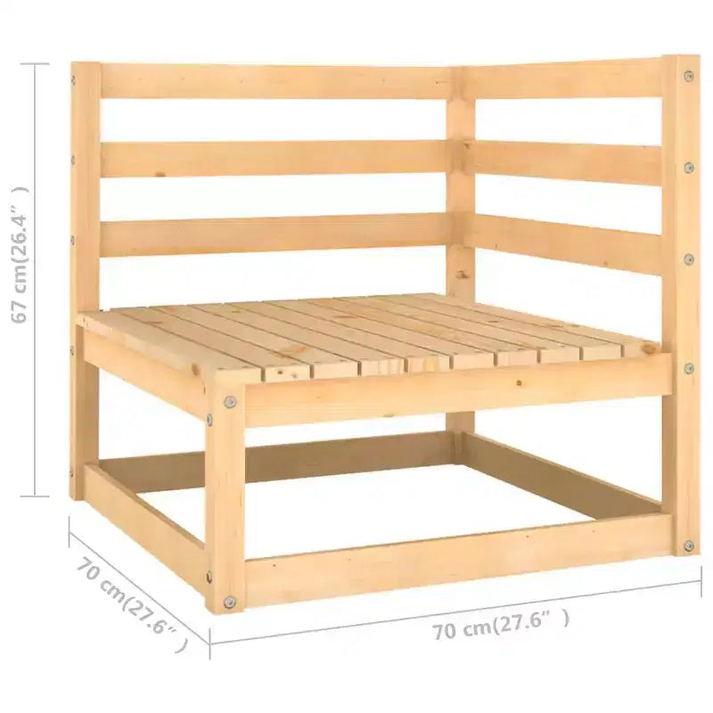 vidaXL Salon de jardin canapé extérieur avec coussins Bois massif
