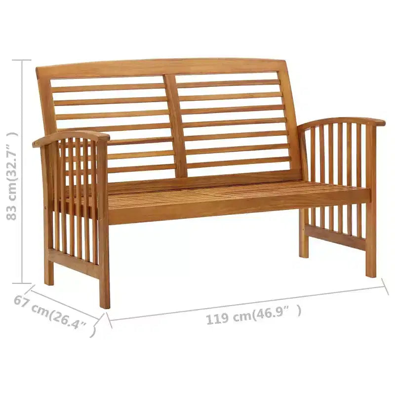 vidaXL Salon de jardin Bois naturel Bois d'acacia massif Standard Durable