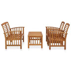 vidaXL Salon de jardin Bois naturel Bois d'acacia massif Standard Durable