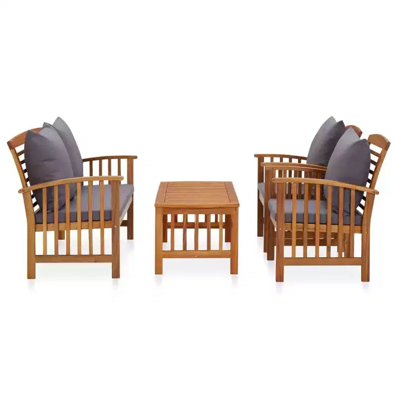 vidaXL Salon de jardin Bois naturel Bois d'acacia massif Standard Durable