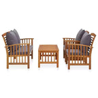 vidaXL Salon de jardin Bois naturel Bois d'acacia massif Standard Durable