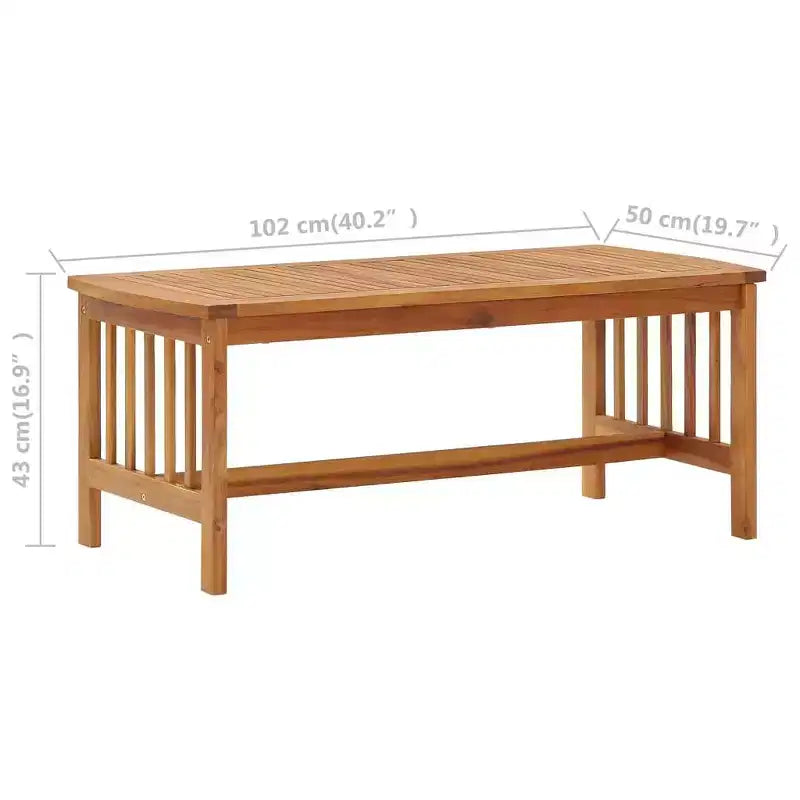 vidaXL Salon de jardin Bois naturel Bois d'acacia massif Standard Durable