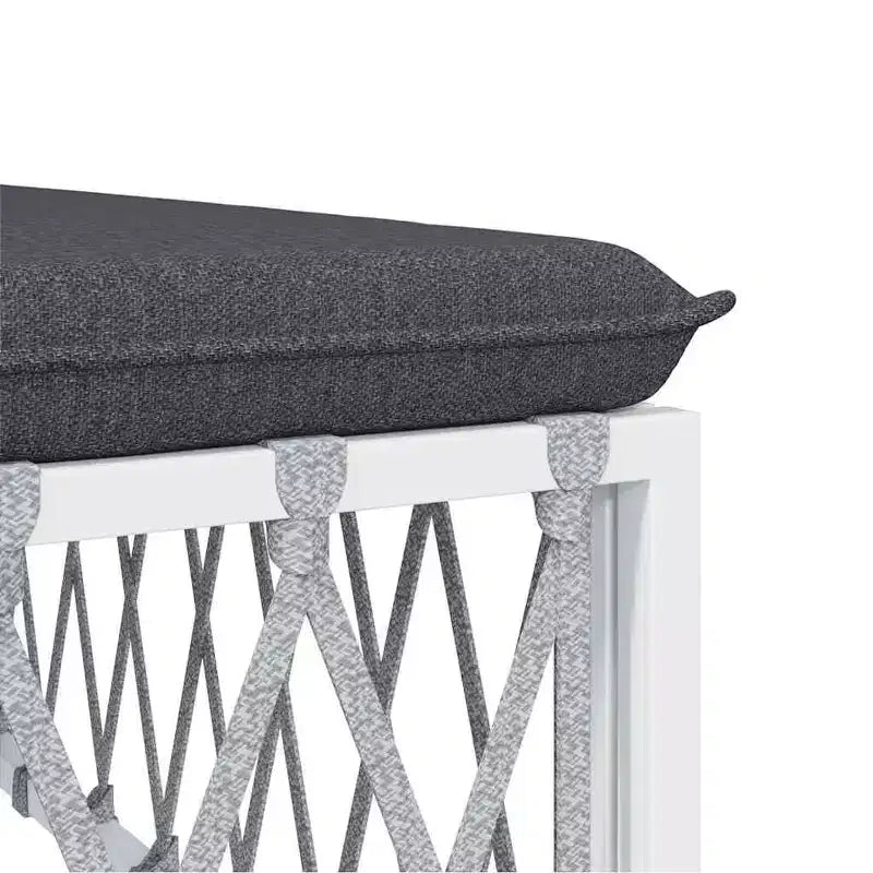 vidaXL Ensemble de Mobilier de Patio 5 Pièces Canapé de Jardin Extérieur avec Coussins Acier