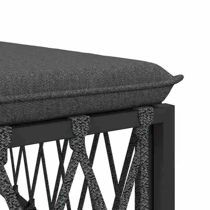 vidaXL Ensemble de Mobilier de Patio 5 Pièces Canapé de Jardin Extérieur avec Coussins Acier