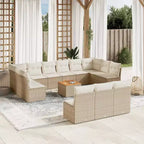 vidaXL Salon de jardin avec coussins Mobilier d'extérieur 14 pièces Résine tressée