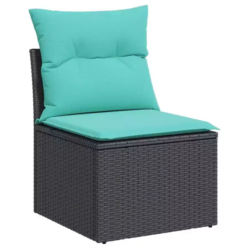 vidaXL Salon de jardin 11 pcs avec coussins résine tressée