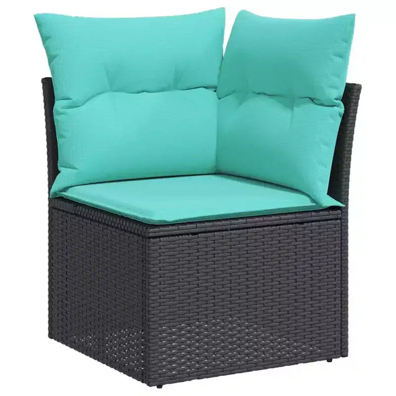 vidaXL Salon de jardin 11 pcs avec coussins résine tressée