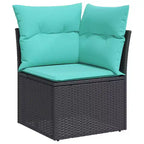 vidaXL Salon de jardin 11 pcs avec coussins résine tressée