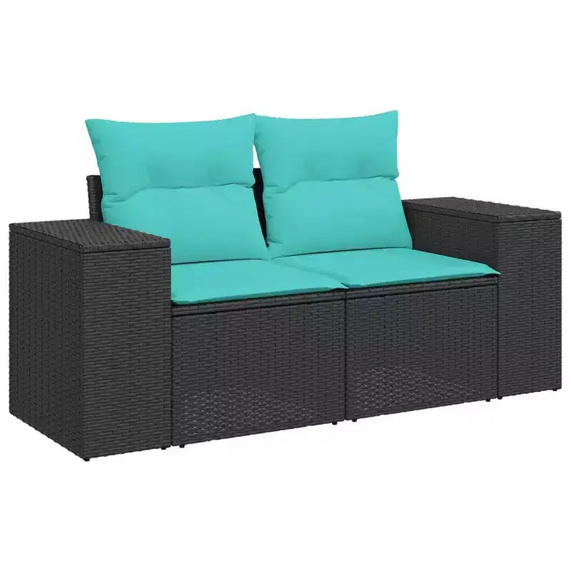 vidaXL Salon de jardin 11 pcs avec coussins résine tressée