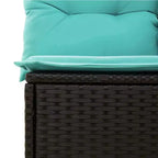 vidaXL Salon de jardin 11 pcs avec coussins résine tressée