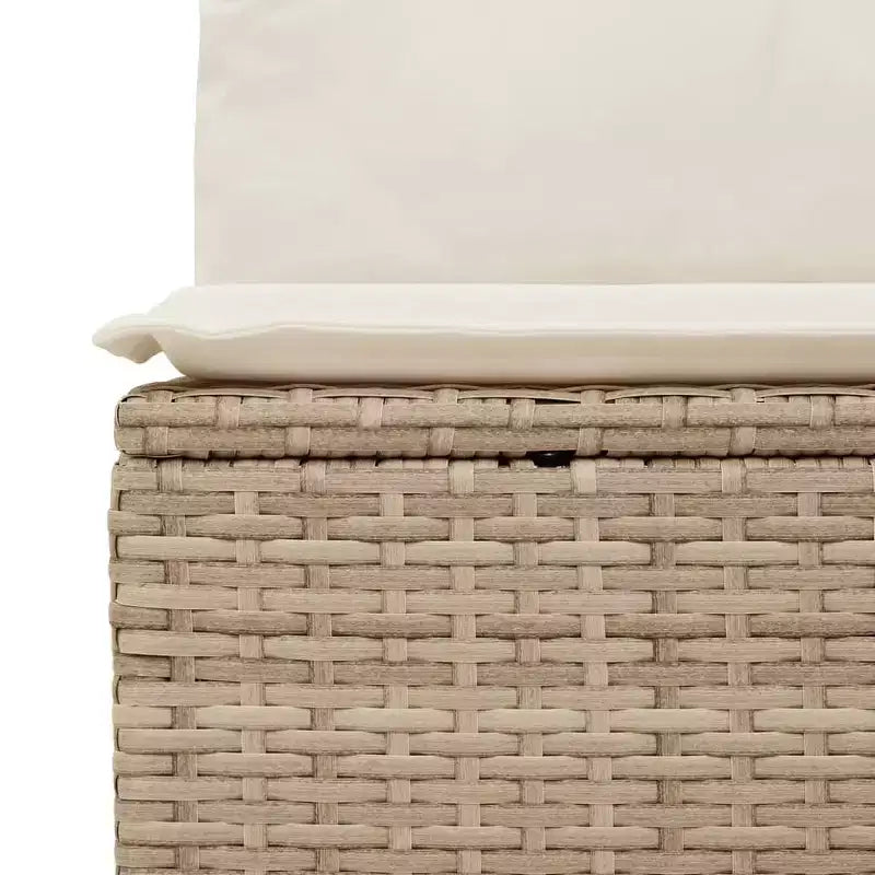 vidaXL Ensemble de canapés de jardin 4 pièces avec coussins en résine tressée beige