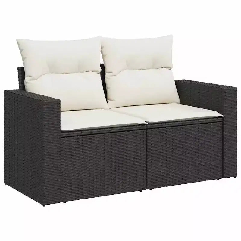 vidaXL Salon de jardin avec coussins 10 pièces en résine tressée