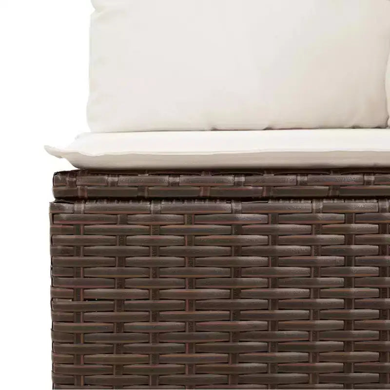 vidaXL Salon de jardin avec coussins 10 pièces en résine tressée