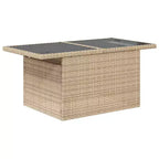 vidaXL Salon de jardin avec coussins 10 pièces en résine tressée