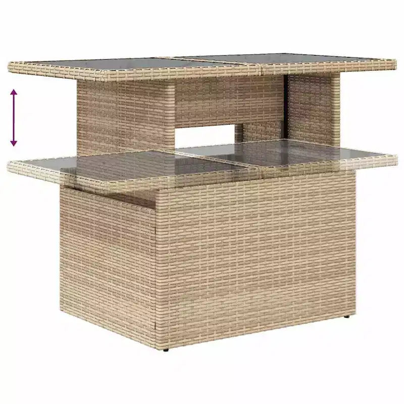 vidaXL Salon de jardin avec coussins 10 pièces en résine tressée