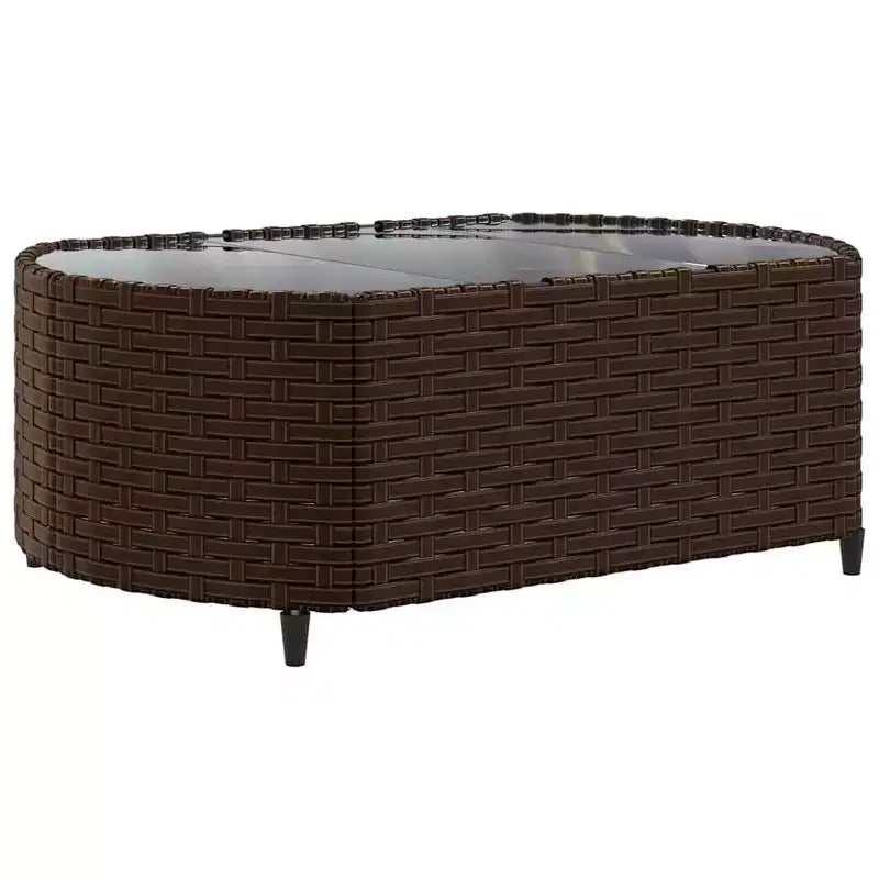 vidaXL Salon de jardin avec coussins 9 pièces en résine tressée