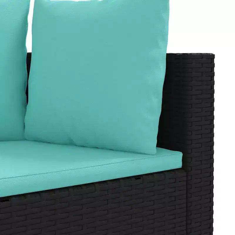 vidaXL Salon de jardin avec coussins 9 pièces en résine tressée