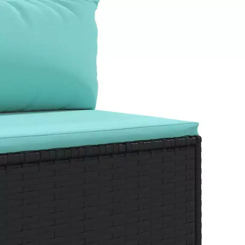 vidaXL Salon de jardin avec coussins 9 pièces en résine tressée