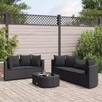 vidaXL Salon de jardin avec coussins 9 pièces en résine tressée