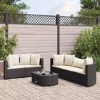 vidaXL Salon de jardin avec coussins 9 pièces en résine tressée