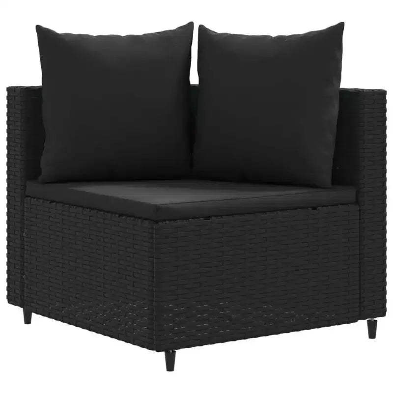 vidaXL Salon de jardin avec coussins 9 pièces en résine tressée