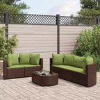 vidaXL Salon de jardin avec coussins 9 pièces en résine tressée