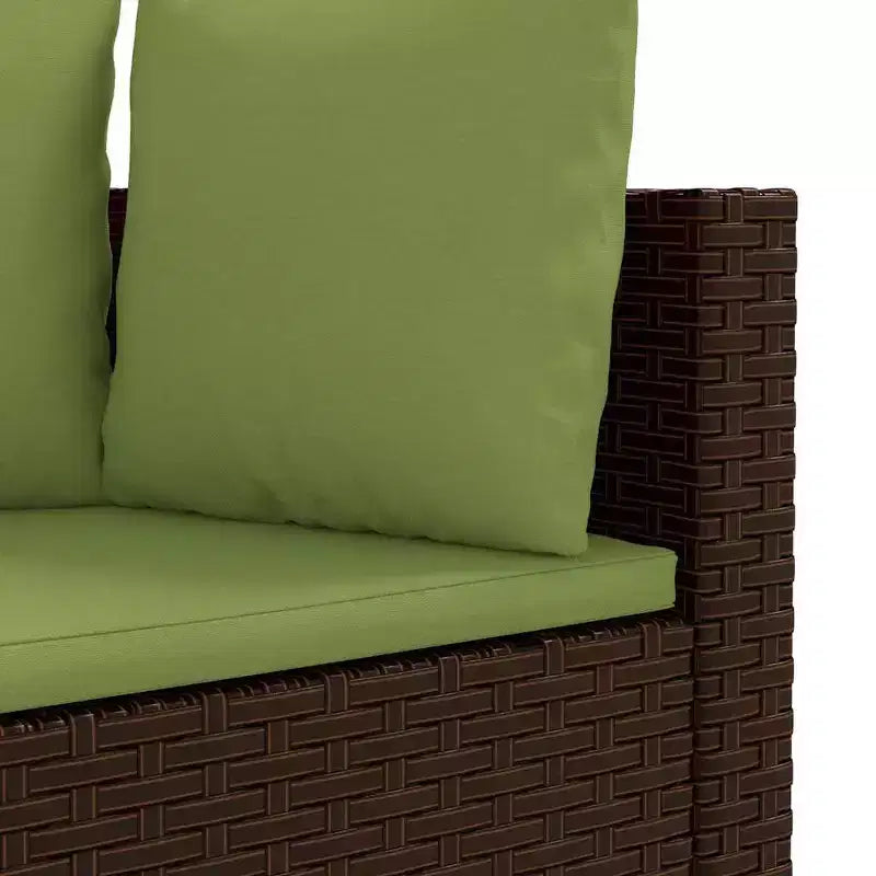 vidaXL Salon de jardin avec coussins 9 pièces en résine tressée