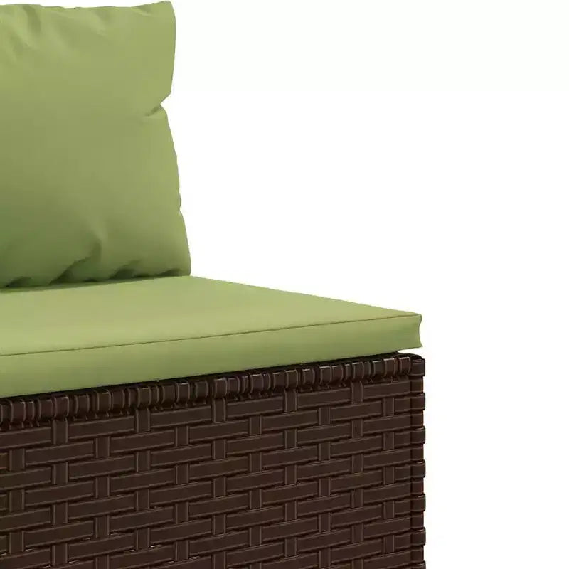 vidaXL Salon de jardin avec coussins 9 pièces en résine tressée