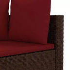 vidaXL Salon de jardin avec coussins 9 pièces en résine tressée