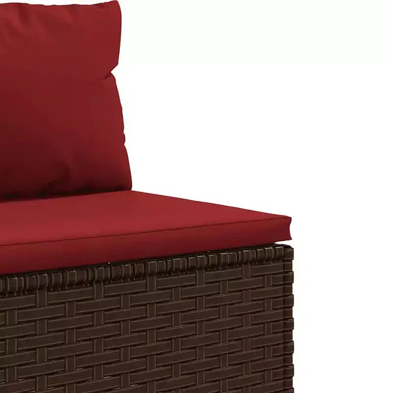 vidaXL Salon de jardin avec coussins 9 pièces en résine tressée
