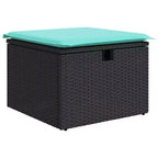 vidaXL Salon de jardin avec coussins, canapé d'angle, 6 pièces, résine tressée
