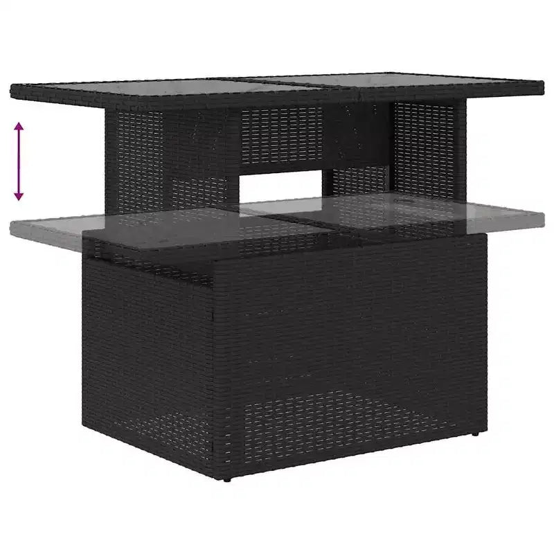 vidaXL Salon de jardin avec coussins, canapé d'angle, 6 pièces, résine tressée