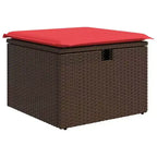 vidaXL Salon de jardin avec coussins, canapé d'angle, 6 pièces, résine tressée