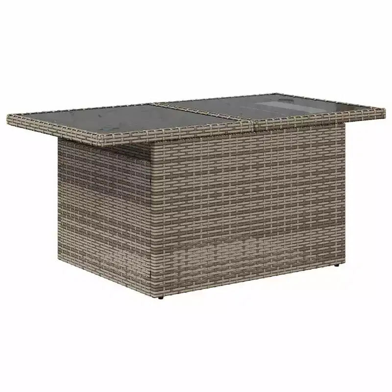 vidaXL Salon de jardin avec coussins, canapé d'angle, 6 pièces, résine tressée