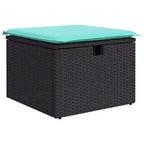 vidaXL Salon de jardin avec coussins, canapé d'angle, 6 pièces, résine tressée