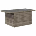 vidaXL Salon de jardin 8 pcs avec coussins résine tressée - Marron Sans rangement