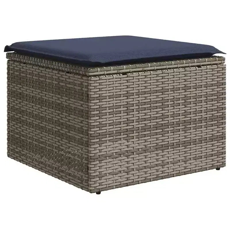 vidaXL Salon de jardin 8 pcs avec coussins résine tressée - Marron Sans rangement
