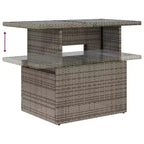 vidaXL Salon de jardin 8 pcs avec coussins résine tressée - Marron Sans rangement