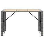 vidaXL Ensemble de bar de jardin 7 pièces Table et chaises de bar d'extérieur en résine tressée noir