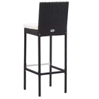 vidaXL Ensemble de bar de jardin 7 pièces Table et chaises de bar d'extérieur en résine tressée noir