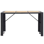 vidaXL Ensemble de bar de jardin 7 pièces Table et chaises de bar d'extérieur en résine tressée noir