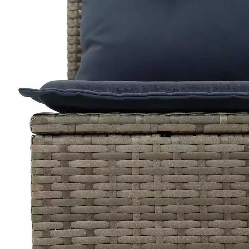 vidaXL Salon de jardin 12 pièces avec coussins en résine tressée gris