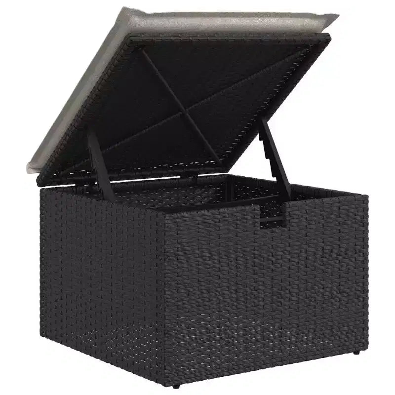 vidaXL Salon de jardin 8 pièces en résine tressée avec coussins, modulable et table réglable