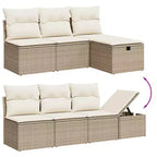 vidaXL Salon de jardin 8 pièces en résine tressée avec coussins, modulable et table réglable